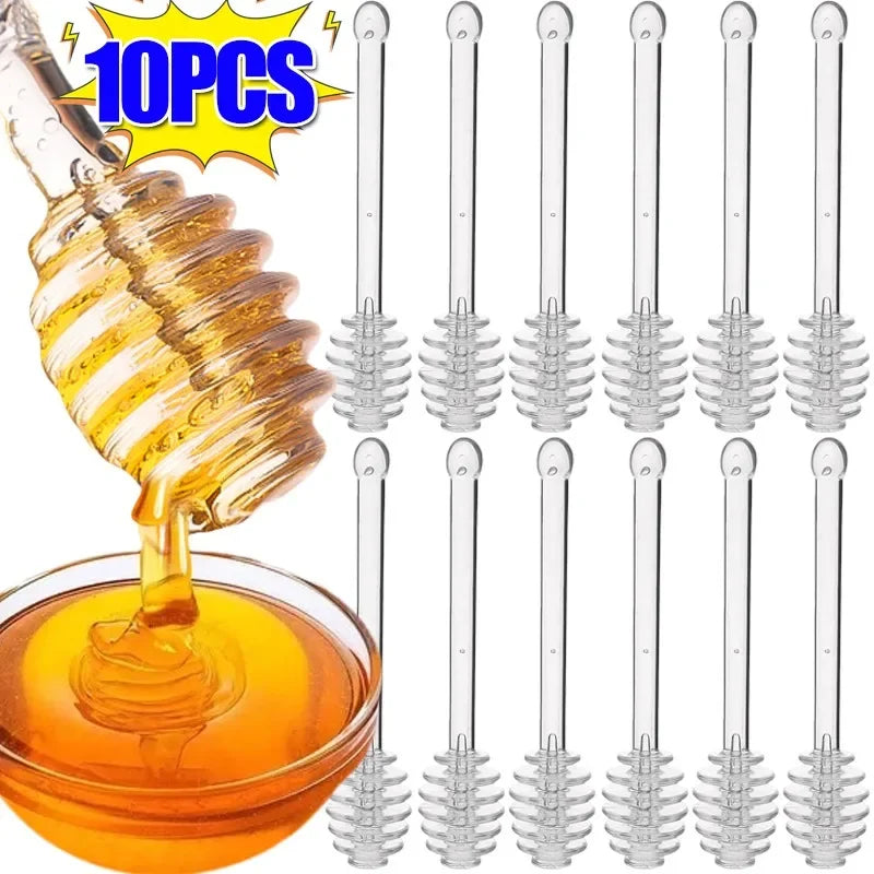 Glass Honey Dipper Stick – Drizzle Spoon for Kitchen Cooking and Tea Stirring