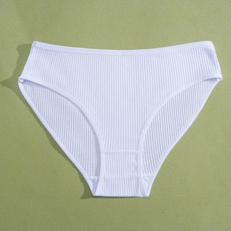 Cotton Briefs – Soft Striped Low Rise Underwear for Women