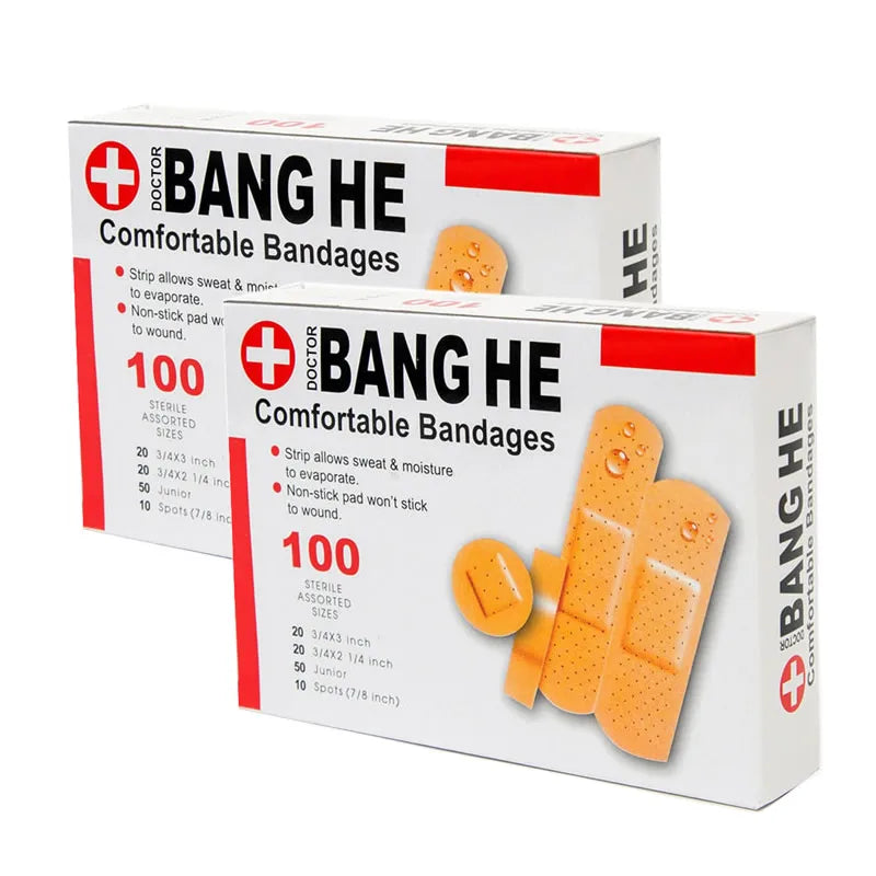 Waterproof Adhesive Bandages – Multi-Size Sterile Plasters for First Aid Kits