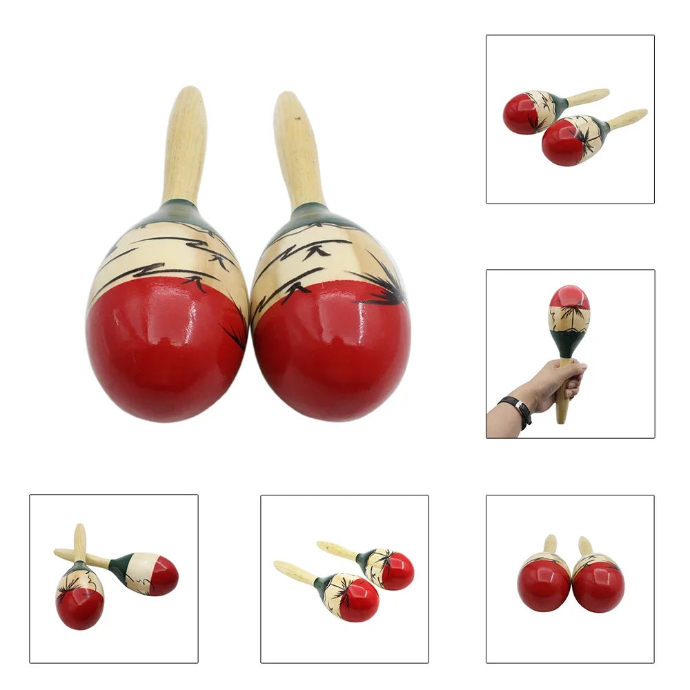 Wooden Maracas Shakers – Tropical Percussion Instrument for Kids Party Toys