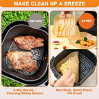 Disposable Air Fryer Parchment Liners – 9 Inch Nonstick Paper for Baking