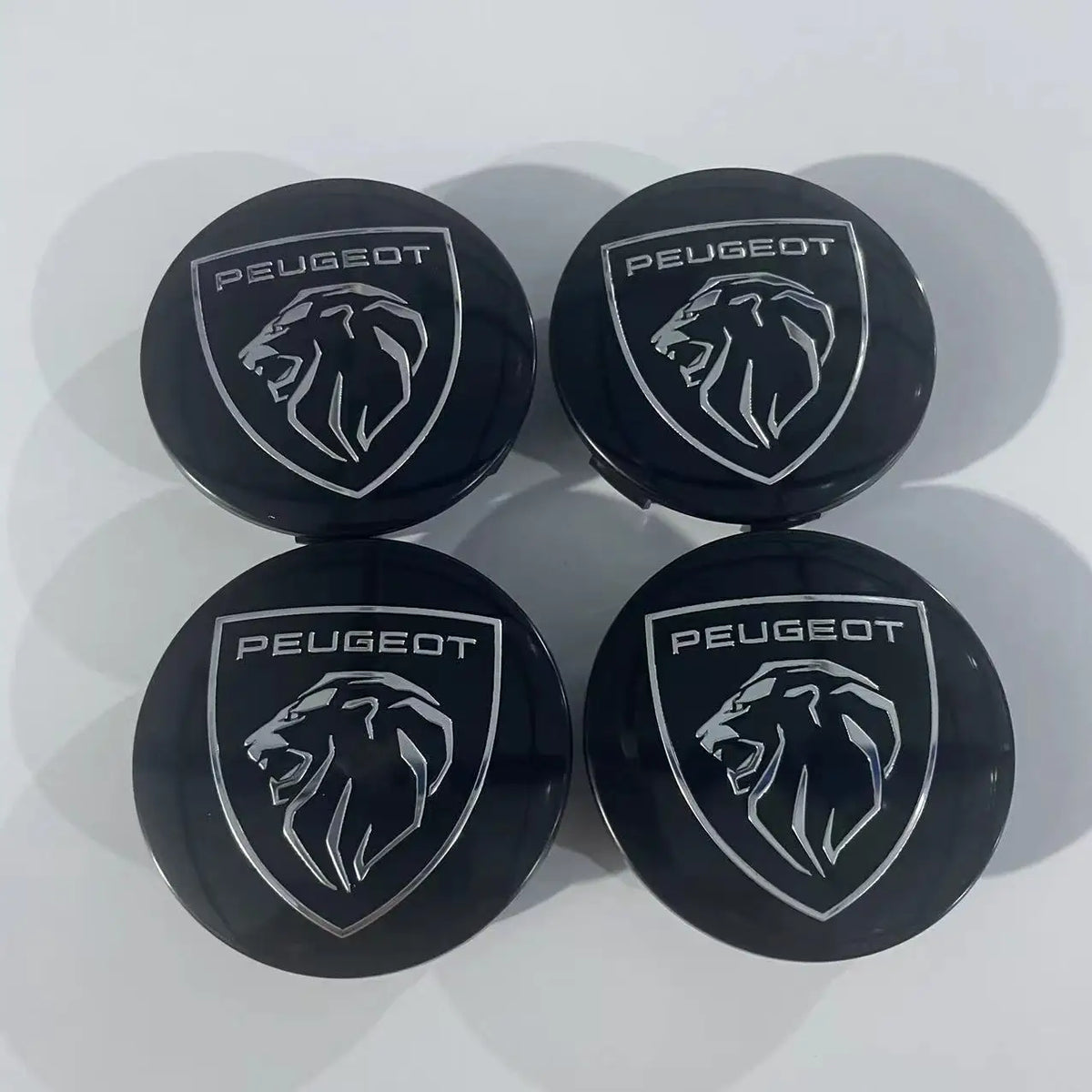 60mm Car Wheel Center Caps – Peugeot GT Logo Emblem Hub Covers for Auto Styling