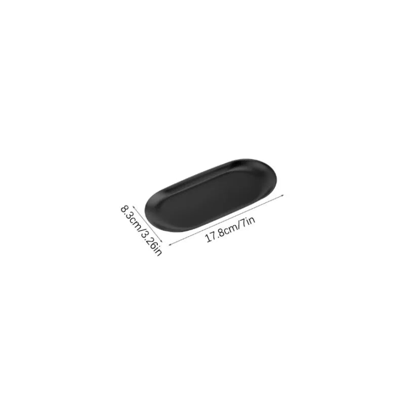 Stainless Steel Oval Tray – Minimalist Jewellery Storage for Desktop Decor