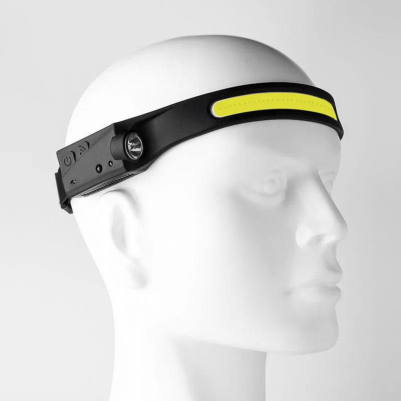 Rechargeable LED Sensor Headlamp – Motion Activated Light for Camping