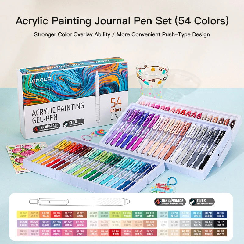 Acrylic Gel Pens – Retractable 0.7mm Tip for Student Painting and Writing