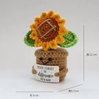 Handwoven Crochet Sunflower Potted Plant – Decorative Gift for Home Decor