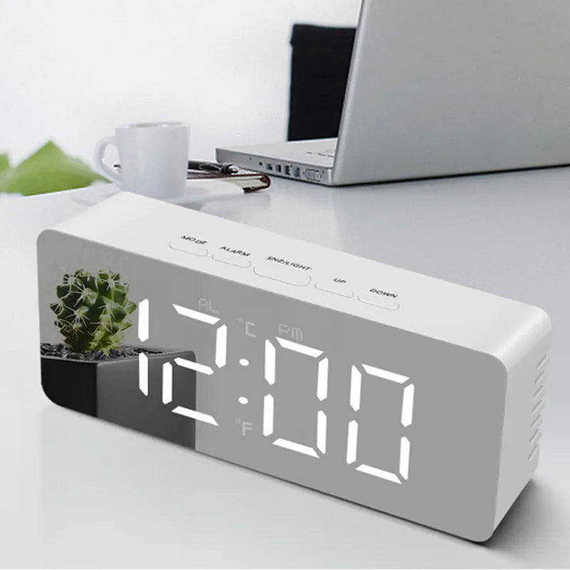 LED Digital Desktop Alarm Clock – Temperature Display for Home and Office