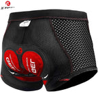 Padded Cycling Underwear Shorts – 5D Gel Breathable Liner for MTB Road Bike