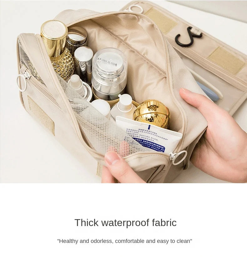 Waterproof Cosmetic Travel Bag – Hanging Toiletry Organizer for Women