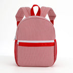 Seersucker Striped Backpack – Classic Kids Book Bag for Preschool