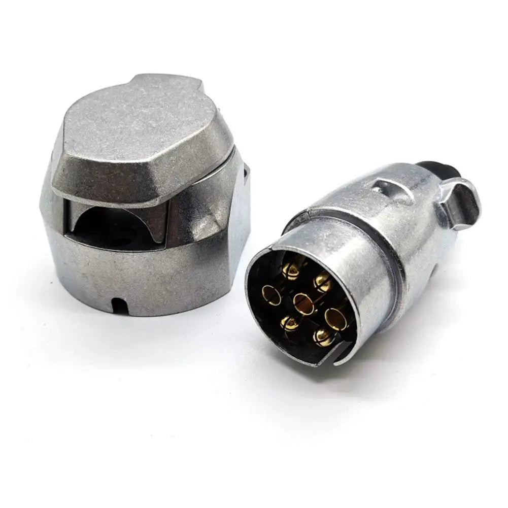 7-Pin Trailer Plug and Socket – Aluminum Alloy Connector for RV Boat Truck