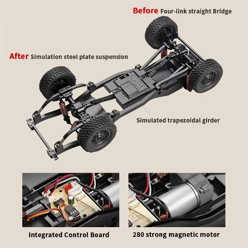 1/12 4WD RC Pickup Truck – Remote Control Off-Road Climbing Toy for Kids