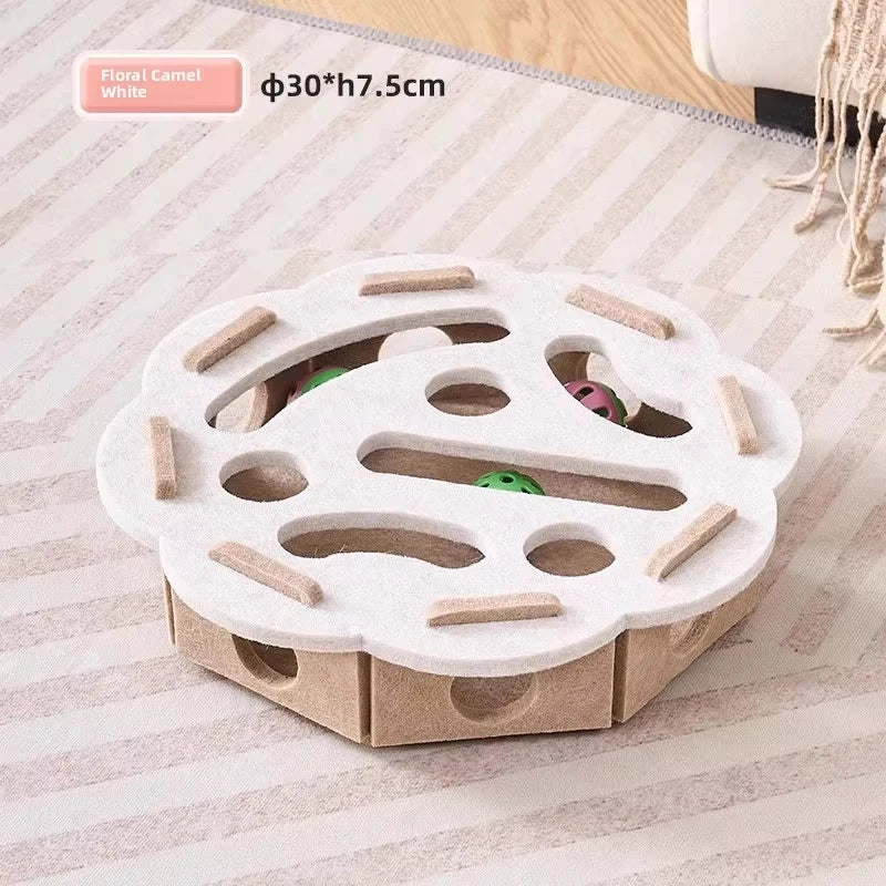 Felt Puzzle Box Toy – Interactive Hunting Exercise for Indoor Cats