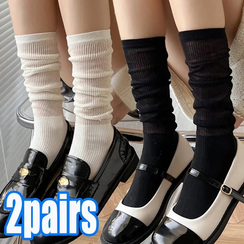 Lace Lolita Knee Socks – Thin Breathable Hosiery for Casual Cosplay Outfits
