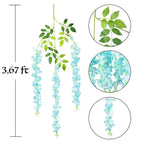 Silk Wisteria Hanging Vines – 110cm Artificial Flower Garland for Wedding Decor