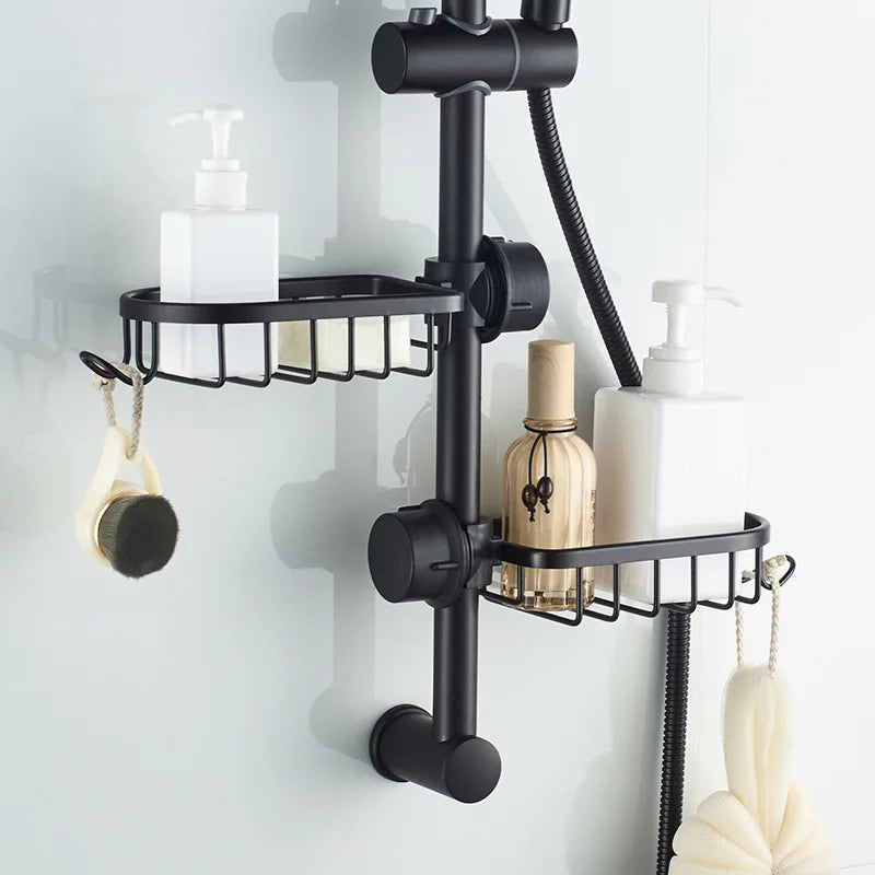 Adjustable Bathroom Faucet Storage Rack for Kitchen Sink and Shower