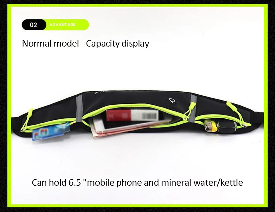 Running Waist Belt – Slim Fanny Pack for Mobile Phone Gym and Cycling
