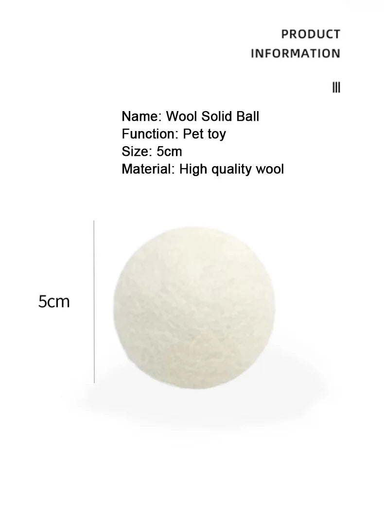 Silent Wool Cat Ball – Durable Interactive Toy for Boredom Relief and Chasing