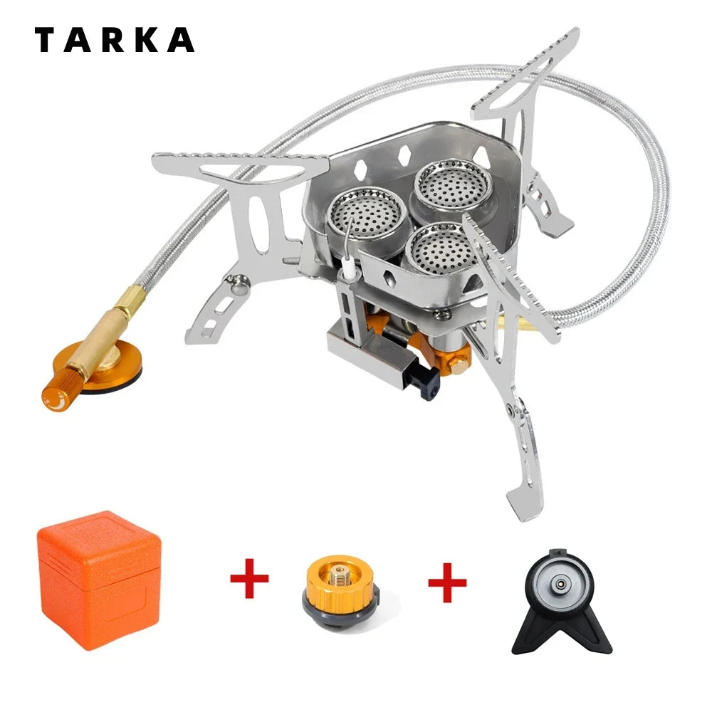 Folding Gas Camping Stove – 5800W Portable Burner for Outdoor Hiking BBQ