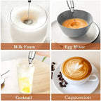 Portable Electric Milk Frother – Handheld USB Whisk for Coffee and Cappuccino