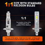 H1 LED Headlight Bulbs – 150W High Power Fog Lamps for Automotive Driving