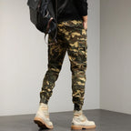 Mens Cotton Camouflage Cargo Pants – Outdoor Trousers for Hiking Workwear