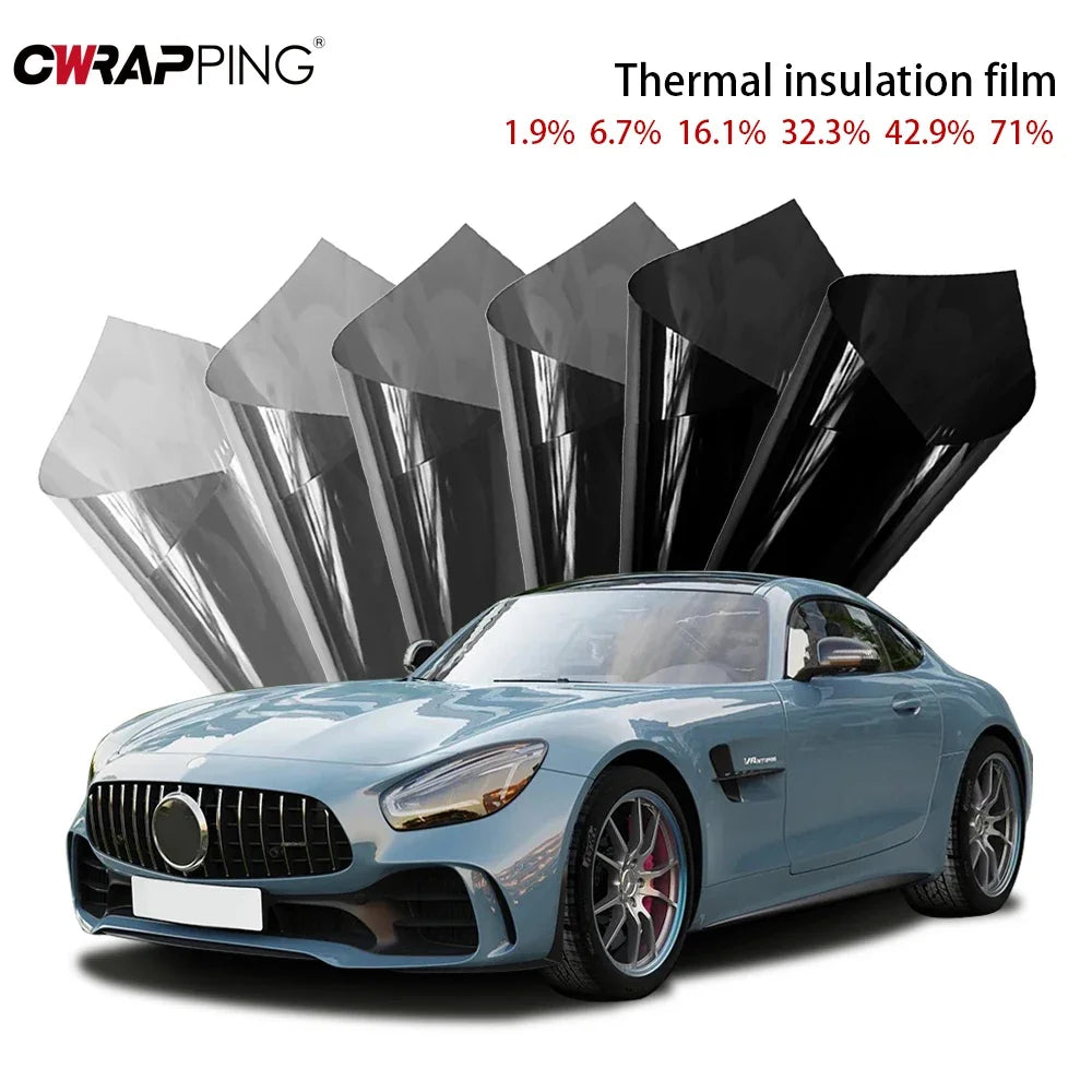 Black Window Tint Film – 50cmx3m Heat Control for Car Solar UV Protection