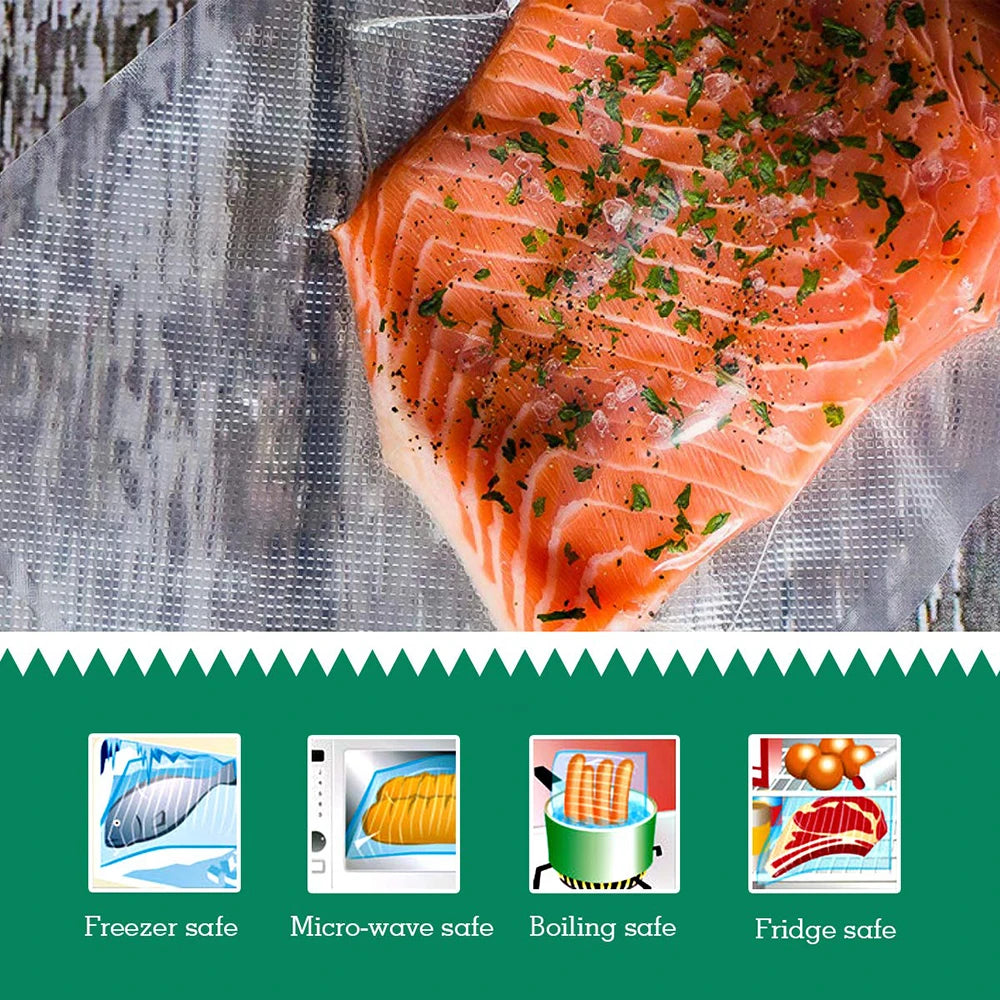 Vacuum Sealer Roll Bags – 300cm Food Storage for Kitchen Packaging