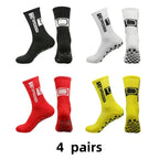Non-Slip Silicone Grip Sports Socks – Mid-Calf Athletic Gear for Football Yoga