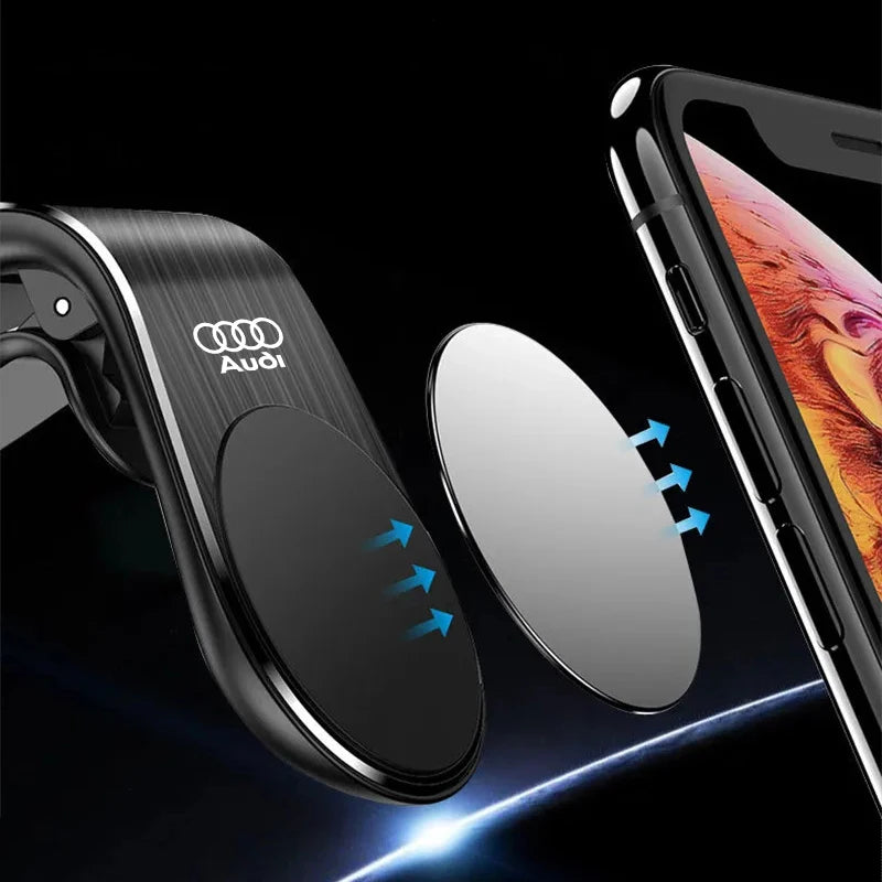 Magnetic Car Phone Mount – Universal Metal Holder for Audi Series Vehicles