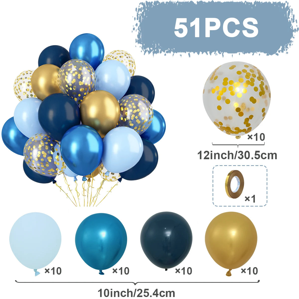 Metallic Pearl and Confetti Balloons – Decorative Latex Set for Party Events