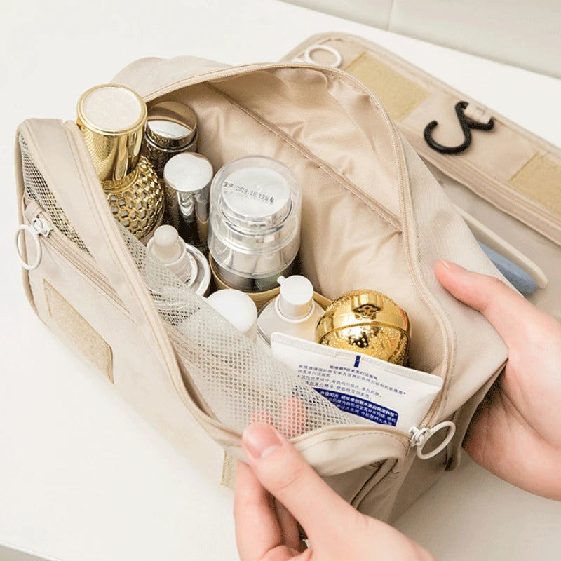 Waterproof Cosmetic Travel Bag – Hanging Toiletry Organizer for Women