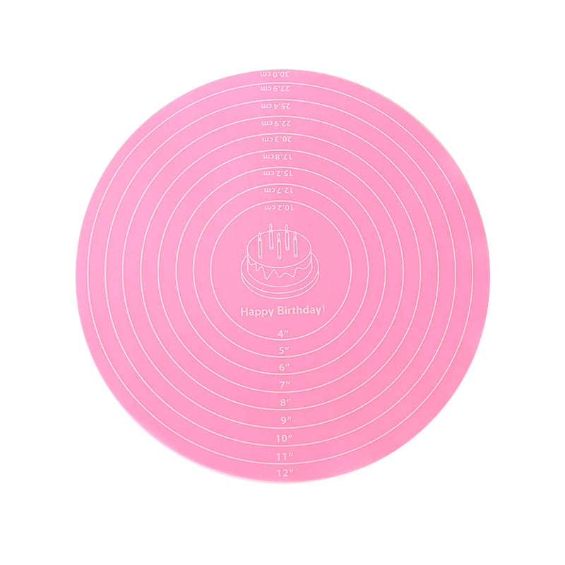 Silicone Cake Turntable Mat – Non-stick Heat Resistant Tool for Baking