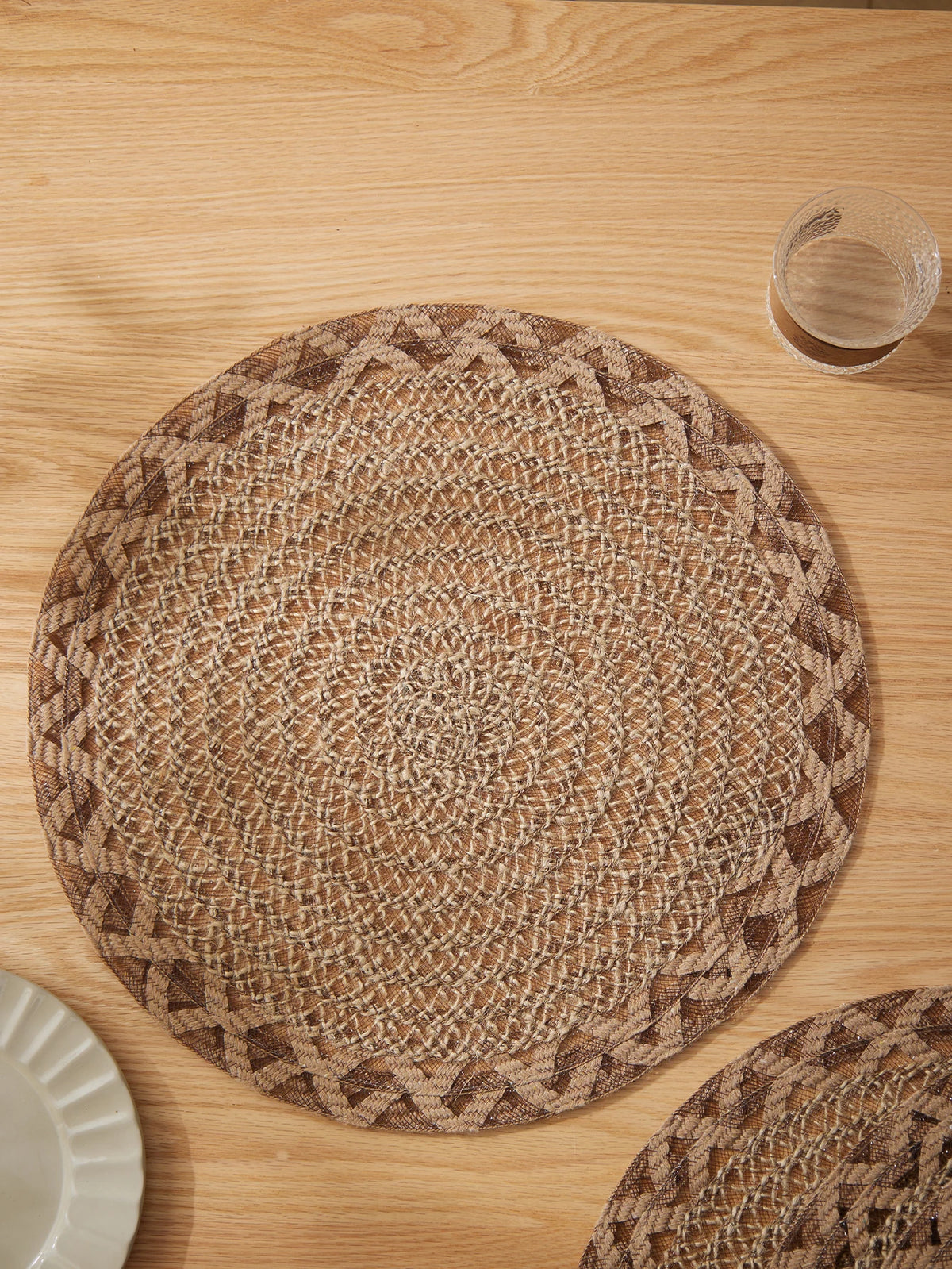 Natural Jute Woven Placemats – Rustic Boho Table Decor for Dining Room