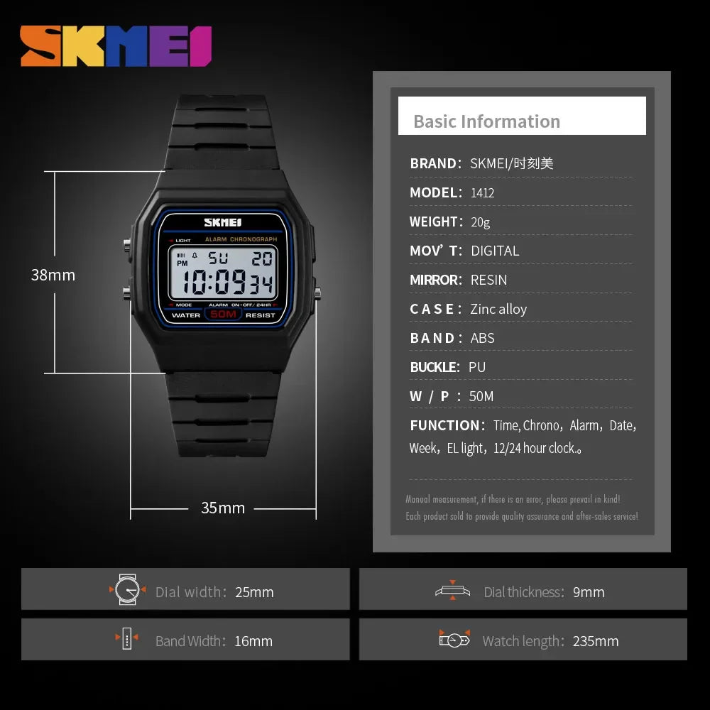 Digital Sports Watch – Waterproof Display for Women