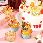 Mini Plastic Crown Topper – Pearl Tiara for Kids Cake and Hair Decoration