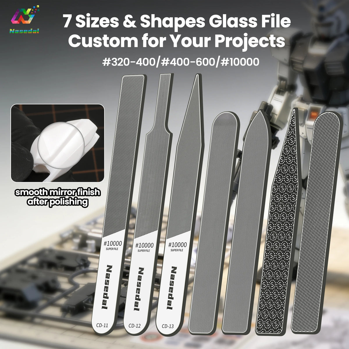 Glass Polishing File – Ultra Fine Mirror Finish for DIY Plastic Models