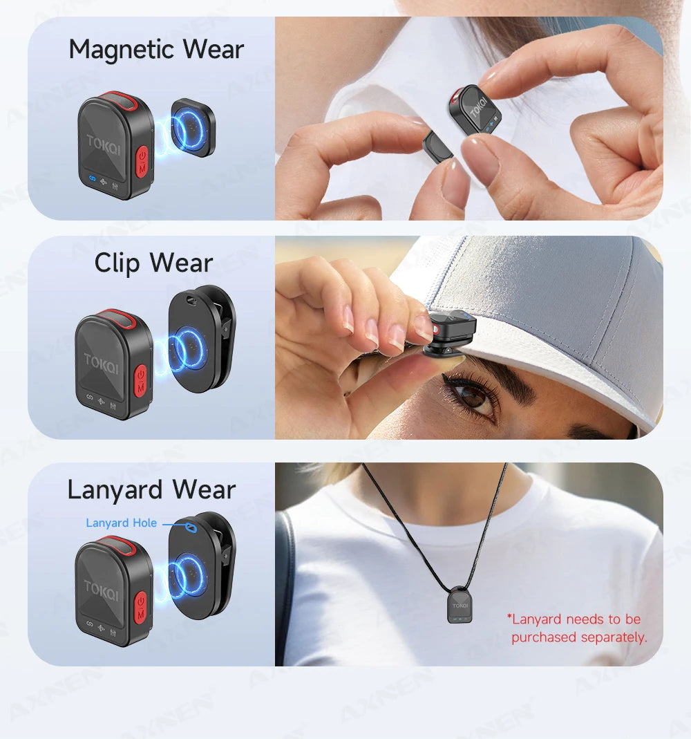 Wireless Lavalier Microphone – ENC Noise Cancelling for iPhone and Android