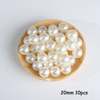 Beige ABS Imitation Pearl Beads – 3-20mm Round Spacer for Jewelry DIY Crafting