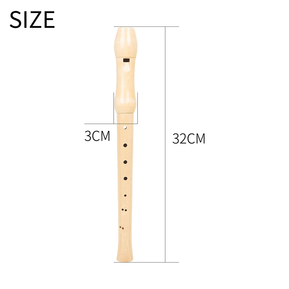 Wooden Treble Flute – 8 Hole Professional Musical Instrument for Kids