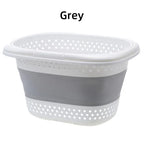 Collapsible Plastic Laundry Basket – Large Folding Storage for Home Organization