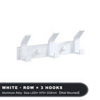 Modern Aluminum Wall Hooks – Black Towel Hanger for Bathroom and Coat Storage