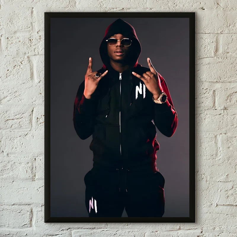 Ninho Rapper Wall Poster – Self-Adhesive Waterproof Art for Room Decor