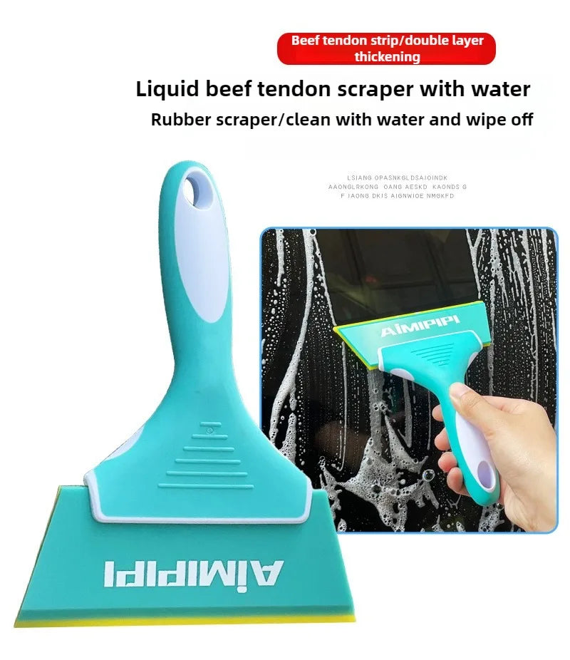 Double Layer Rubber Squeegee – Window Tint Scraper for Auto Detailing