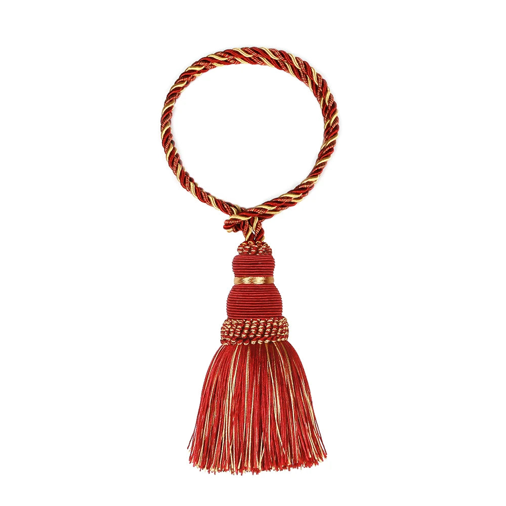Decorative Curtain Tassel Tieback – Braided Rope Holder for Home Decor