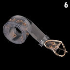 Woven Straw Waist Belt – Round Wooden Buckle for Summer Dress Accessories