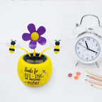 Solar Dancing Sunflower and Butterfly – Dashboard Figurine for Desk Decor