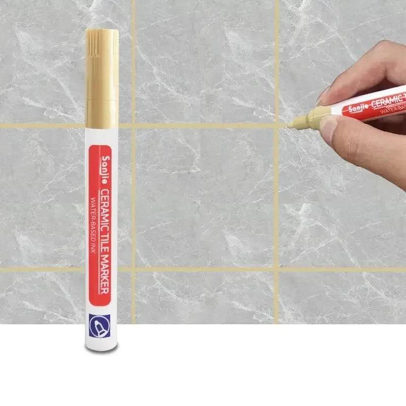 Waterproof Grout Repair Marker – White Tile Seam Paint for Bathroom Restoration