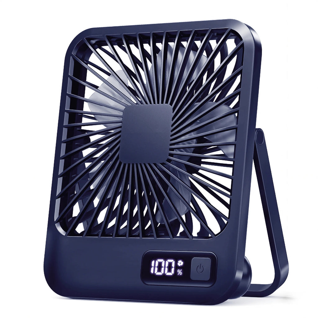 Portable USB Desk Fan – Rechargeable 5-Speed Cooling for Office and Travel