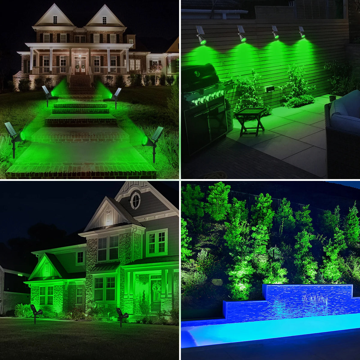 Green LED Solar Spotlight – Waterproof Outdoor Garden Light for Landscape